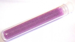 Glaskügelchen fein 0,5 mm ( +/- 0,1 mm ), pink,  7,5 gr